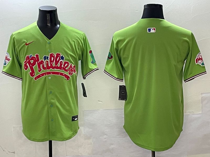 Men Philadelphia Phillies Blank Green Five generations Joint Name 2025 Nike MLB Jersey style 4->philadelphia phillies->MLB Jersey